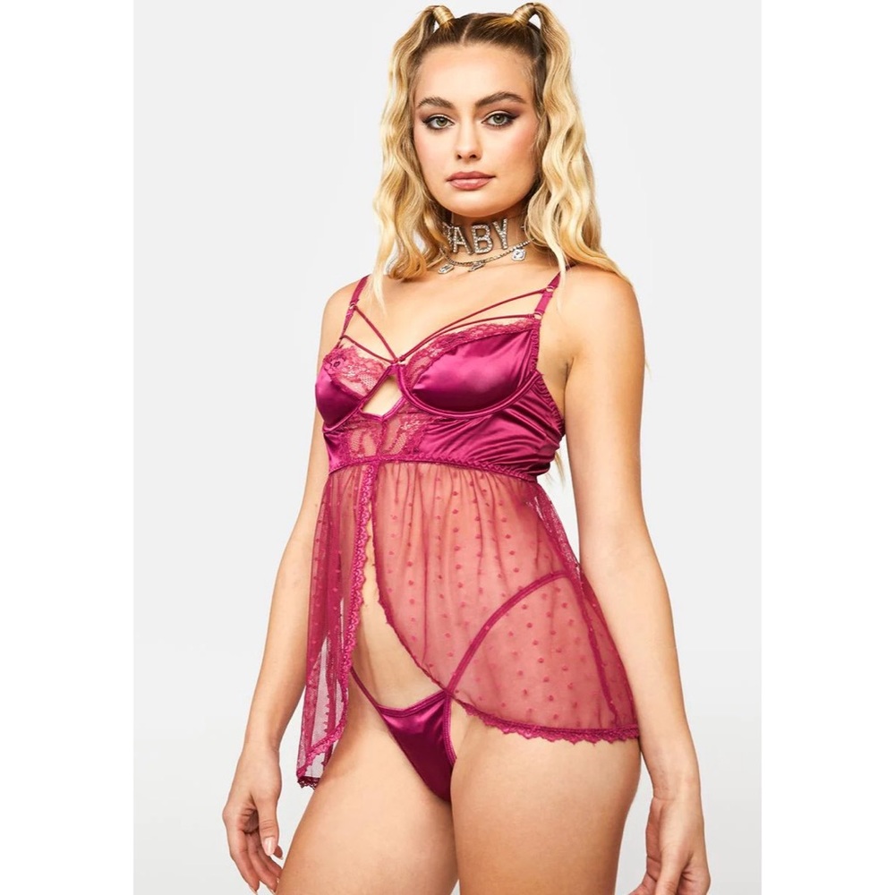 CRISSCROSS BABYDOLL LINGERIE